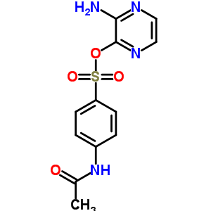 4-(乙?；被?-苯磺酸 3-氨基-2-吡嗪酯結(jié)構(gòu)式_5433-27-2結(jié)構(gòu)式