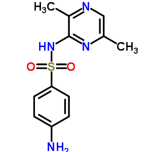 4-氨基-N-(3,6-二甲基-2-吡嗪)-苯磺酰胺結(jié)構(gòu)式_5433-89-6結(jié)構(gòu)式