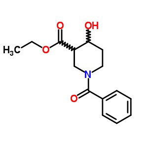 1-苯甲?；?4-羥基-3-哌啶羧酸乙酯結(jié)構(gòu)式_5435-00-7結(jié)構(gòu)式