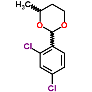 2-(2,4-Dichlorophenyl)-4-methyl-1,3-dioxaneStructure,5436-71-5Structure 2-(2,4-Dichlorophenyl)-4-methyl-1,3-dioxane Structure,5436-71-5Structure