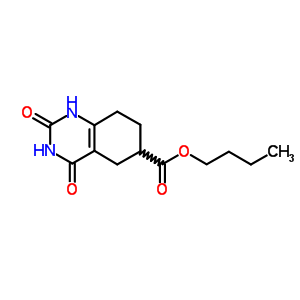 6-Quinazolinecarboxylicacid, 1,2,3,4,5,6,7,8-octahydro-2,4-dioxo-, butyl esterStructure,5437-56-9Structure 6-Quinazolinecarboxylicacid, 1,2,3,4,5,6,7,8-octahydro-2,4-dioxo-, butyl ester Structure,5437-56-9Structure