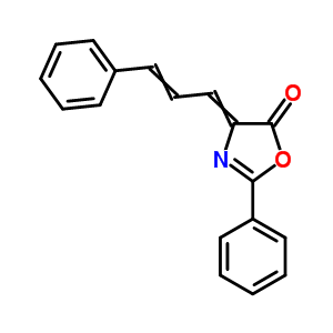 5(4H)-oxazolone, 2-phenyl-4-(3-phenyl-2-propen-1-ylidene)-Structure,5438-08-4Structure 5(4H)-oxazolone, 2-phenyl-4-(3-phenyl-2-propen-1-ylidene)- Structure,5438-08-4Structure