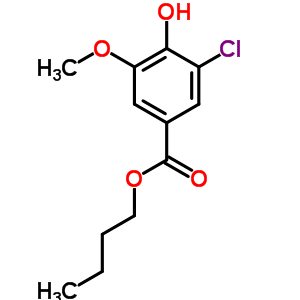Butyl 3-chloro-4-hydroxy-5-methoxy-benzoateStructure,5438-56-2Structure Butyl 3-chloro-4-hydroxy-5-methoxy-benzoate Structure,5438-56-2Structure