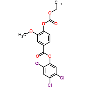(2,4,5-Trichlorophenyl) 4-ethoxycarbonyloxy-3-methoxy-benzoateStructure,5438-63-1Structure (2,4,5-Trichlorophenyl) 4-ethoxycarbonyloxy-3-methoxy-benzoate Structure,5438-63-1Structure