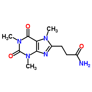 3-(1,3,7-Trimethyl-2,6-dioxo-purin-8-yl)propanamideStructure,5438-72-2Structure 3-(1,3,7-Trimethyl-2,6-dioxo-purin-8-yl)propanamide Structure,5438-72-2Structure