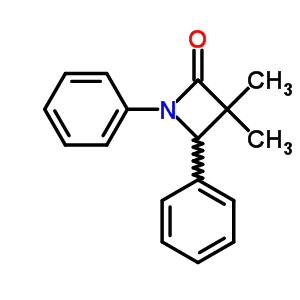 3,3-Dimethyl-1,4-diphenyl-azetidin-2-oneStructure,5438-81-3Structure 3,3-Dimethyl-1,4-diphenyl-azetidin-2-one Structure,5438-81-3Structure