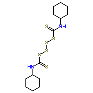 N-環(huán)己基-1-(環(huán)己基硫代氨基甲酰二磺?；酋；?甲烷硫代酰胺結(jié)構(gòu)式_5439-71-4結(jié)構(gòu)式