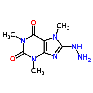 8-Hydrazinyl-1,3,7-trimethyl-purine-2,6-dioneStructure,5442-17-1Structure 8-Hydrazinyl-1,3,7-trimethyl-purine-2,6-dione Structure,5442-17-1Structure