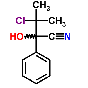 a-(1-氯-1-甲基乙基)-a-羥基苯乙腈結構式_5445-33-0結構式
