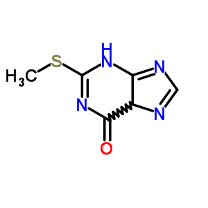 6H-purin-6-one,1,9-dihydro-2-(methylthio)-Structure,5446-89-9Structure 6H-purin-6-one,1,9-dihydro-2-(methylthio)- Structure,5446-89-9Structure