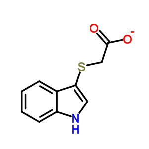 (1H-Indol-3-ylsulfanyl)-acetic acidStructure,54466-88-5Structure (1H-Indol-3-ylsulfanyl)-acetic acid Structure,54466-88-5Structure