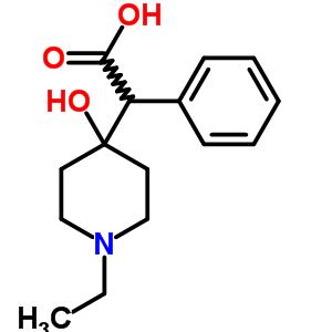 (1-Ethyl-4-hydroxy-4-piperidinyl)(phenyl)acetic acidStructure,5449-34-3Structure (1-Ethyl-4-hydroxy-4-piperidinyl)(phenyl)acetic acid Structure,5449-34-3Structure