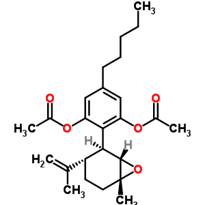 (1R-(1alpha,2alpha,3beta,6alpha))-2-(6-methyl-3-(1-methylethenyl)-7-oxabicyclo(4.1.0)hept-2-yl)-5-pentyl-1,3-benzenediol diacetateStructure,54490-19-6Structure (1R-(1alpha,2alpha,3beta,6alpha))-2-(6-methyl-3-(1-methylethenyl)-7-oxabicyclo(4.1.0)hept-2-yl)-5-pentyl-1,3-benzenediol diacetate Structure,54490-19-6Structure