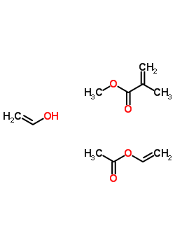 2-甲基-2-丙烯酸甲酯與乙烯醇和乙烯基乙酸酯聚合物結(jié)構(gòu)式_54626-91-4結(jié)構(gòu)式