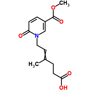 6-(5-Methoxycarbonyl-2-oxo-pyridin-1-yl)-4-methyl-hex-4-enoic acidStructure,54719-39-0Structure 6-(5-Methoxycarbonyl-2-oxo-pyridin-1-yl)-4-methyl-hex-4-enoic acid Structure,54719-39-0Structure