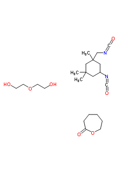 2-Oxepanone, polymer with 5-isocyanato-1-(isocyanatomethyl)-1,3,3-trimethylcyclohexane and 2,2-oxybisethanolStructure,54954-84-6Structure 2-Oxepanone, polymer with 5-isocyanato-1-(isocyanatomethyl)-1,3,3-trimethylcyclohexane and 2,2-oxybisethanol Structure,54954-84-6Structure