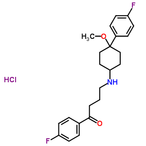 4-Fluoro-4-((4-(4-fluorophenyl)-4-methoxycyclohexyl)amino)butyrophenone hydrochlorideStructure,55199-71-8Structure 4-Fluoro-4-((4-(4-fluorophenyl)-4-methoxycyclohexyl)amino)butyrophenone hydrochloride Structure,55199-71-8Structure