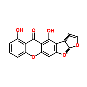 (3As,12ar)-3a,12a-二氫-4,6-二羥基-5H-呋喃并[3,2:4,5]呋喃并[3,2-b]氧雜蒽-5-酮結(jié)構(gòu)式_55256-49-0結(jié)構(gòu)式