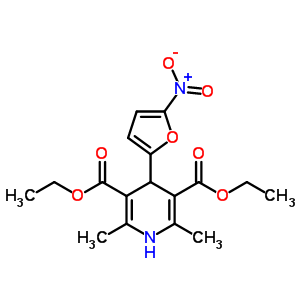 1,4-Dihydro-2,6-dimethyl-4-(5-nitro-2-furyl)-3,5-pyridinedicarboxylic acid diethyl esterStructure,55315-49-6Structure 1,4-Dihydro-2,6-dimethyl-4-(5-nitro-2-furyl)-3,5-pyridinedicarboxylic acid diethyl ester Structure,55315-49-6Structure
