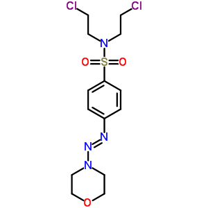 N,N-雙(2-氯乙基)-4-[2-(4-嗎啉)二氮雜烯]-苯磺酰胺結(jié)構(gòu)式_55469-85-7結(jié)構(gòu)式