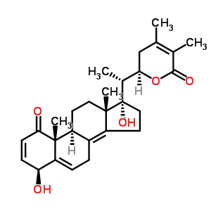 (4Beta,22r)-4,17-dihydroxy-22,26-epoxyergosta-2,5,8(14),24-tetraene-1,26-dioneStructure,55483-05-1Structure (4Beta,22r)-4,17-dihydroxy-22,26-epoxyergosta-2,5,8(14),24-tetraene-1,26-dione Structure,55483-05-1Structure