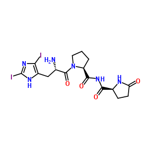 5-Oxoprolyl-2,4(5)-diiodohistidyl-prolinamideStructure,55536-96-4Structure 5-Oxoprolyl-2,4(5)-diiodohistidyl-prolinamide Structure,55536-96-4Structure