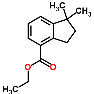 2,3-Dihydro-1,1-dimethyl-1h-indene-4-carboxylic acid ethyl esterStructure,55591-12-3Structure 2,3-Dihydro-1,1-dimethyl-1h-indene-4-carboxylic acid ethyl ester Structure,55591-12-3Structure