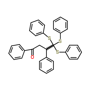 1,3-Diphenyl-4,4,4-tris(phenylthio)-1-butanoneStructure,56003-69-1Structure 1,3-Diphenyl-4,4,4-tris(phenylthio)-1-butanone Structure,56003-69-1Structure