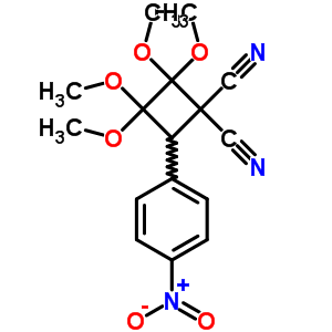 2,2,3,3-Tetramethoxy-4-(4-nitrophenyl)cyclobutane-1,1-dicarbonitrileStructure,56069-51-3Structure 2,2,3,3-Tetramethoxy-4-(4-nitrophenyl)cyclobutane-1,1-dicarbonitrile Structure,56069-51-3Structure