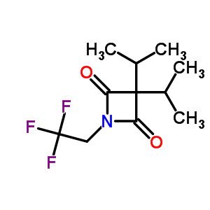3,3-雙(1-甲基乙基)-1-(2,2,2-三氟乙基)-2,4-氮雜丁二酮結(jié)構(gòu)式_56519-50-7結(jié)構(gòu)式