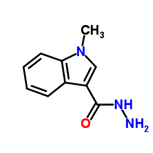1-甲基-1H-吲哚-3-碳酰肼結(jié)構(gòu)式_56559-62-7結(jié)構(gòu)式