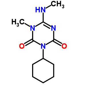 1,3,5-Triazine-2,4(1h,3h)-dione,3-cyclohexyl-1-methyl-6-(methylamino)-Structure,56611-54-2Structure 1,3,5-Triazine-2,4(1h,3h)-dione,3-cyclohexyl-1-methyl-6-(methylamino)- Structure,56611-54-2Structure