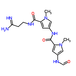 N-(2-脒基乙基)-1-甲基-4-[[[1-甲基-4-(甲?；被?-1H-吡咯-2-基]羰基]氨基]-1H-吡咯-2-羧酰胺結(jié)構(gòu)式_56752-53-5結(jié)構(gòu)式