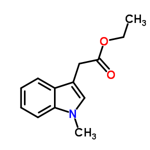 1-甲基吲哚-3-乙酸乙酯結(jié)構(gòu)式_56999-62-3結(jié)構(gòu)式