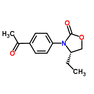 (S)-3-(4-乙酰基苯基)-4-乙基噁唑啉-2-酮結(jié)構(gòu)式_572923-18-3結(jié)構(gòu)式