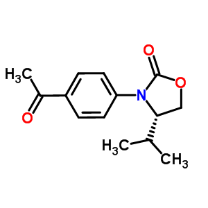 (S)-3-(4-乙酰基苯基)-4-異丙基噁唑啉-2-酮結(jié)構(gòu)式_572923-19-4結(jié)構(gòu)式