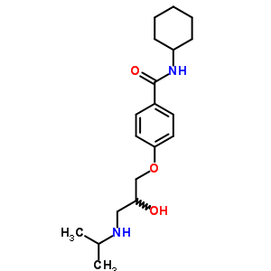 N-環(huán)己基-4-[2-羥基-3-[(1-甲基乙基)氨基]丙氧基]苯甲酰胺結(jié)構(gòu)式_57494-87-8結(jié)構(gòu)式