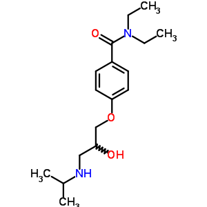 N,N-二乙基-4-[2-羥基-3-[(1-甲基乙基)氨基]丙氧基]苯甲酰胺結(jié)構(gòu)式_57494-88-9結(jié)構(gòu)式
