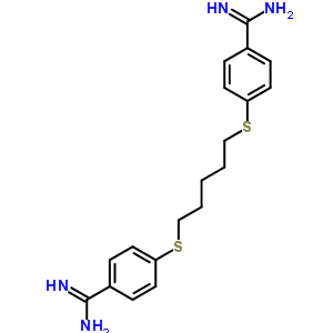 (9CI)-4,4-[1,5-戊烷二基雙(硫代)]雙苯羧酰胺雙鹽酸鹽結構式_57514-59-7結構式