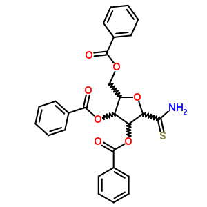 (3,4-Dibenzoyloxy-5-carbamothioyloxolan-2-yl)methyl benzoateStructure,57944-10-2Structure (3,4-Dibenzoyloxy-5-carbamothioyloxolan-2-yl)methyl benzoate Structure,57944-10-2Structure