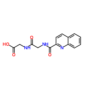 (9CI)-N-[N-(2-喹啉羰基)甘氨?；鵠-甘氨酸結(jié)構(gòu)式_581-93-1結(jié)構(gòu)式