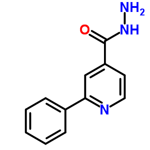 (9ci)-2-苯基-4-吡啶羧酸肼結(jié)構(gòu)式_58481-06-4結(jié)構(gòu)式