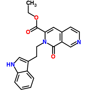 2-[2-(1H-吲哚-3-基)乙基]-1-氧代-2,7-萘啶-3-羧酸乙酯結構式_58752-34-4結構式