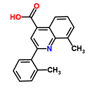8-Methyl-2-(2-methylphenyl)quinoline-4-carboxylic acidStructure,587850-80-4Structure 8-Methyl-2-(2-methylphenyl)quinoline-4-carboxylic acid Structure,587850-80-4Structure