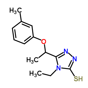 4-乙基-5-[1-(3-甲基苯氧基)乙基]-4H-1,2,4-噻唑-3-硫醇結(jié)構(gòu)式_588673-95-4結(jié)構(gòu)式