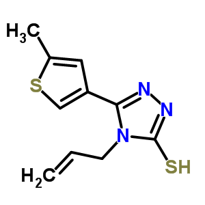 4-烯丙基-5-(5-甲基噻吩-3-基)-4H-1,2,4-噻唑-3-硫醇結(jié)構(gòu)式_588680-35-7結(jié)構(gòu)式