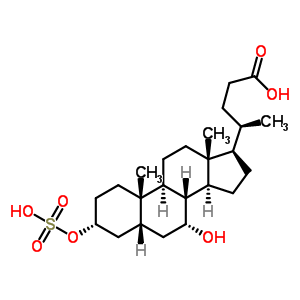 (3alpha,5beta,7alpha)-7-羥基-3-(磺基氧基)膽烷-24-酸結(jié)構(gòu)式_59132-32-0結(jié)構(gòu)式