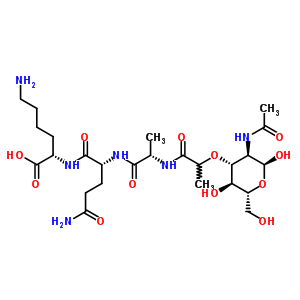 N-acetylmuramyl-alanyl-isoglutaminyl-lysineStructure,59275-09-1Structure N-acetylmuramyl-alanyl-isoglutaminyl-lysine Structure,59275-09-1Structure