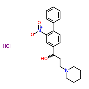 Alpha-(2-nitro-4-biphenylyl)-1-piperidinepropanol hydrochlorideStructure,59401-30-8Structure Alpha-(2-nitro-4-biphenylyl)-1-piperidinepropanol hydrochloride Structure,59401-30-8Structure