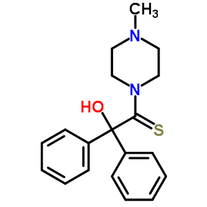 Ethanethione,2-hydroxy-1-(4-methyl-1-piperazinyl)-2,2-diphenyl-Structure,59408-59-2Structure Ethanethione,2-hydroxy-1-(4-methyl-1-piperazinyl)-2,2-diphenyl- Structure,59408-59-2Structure